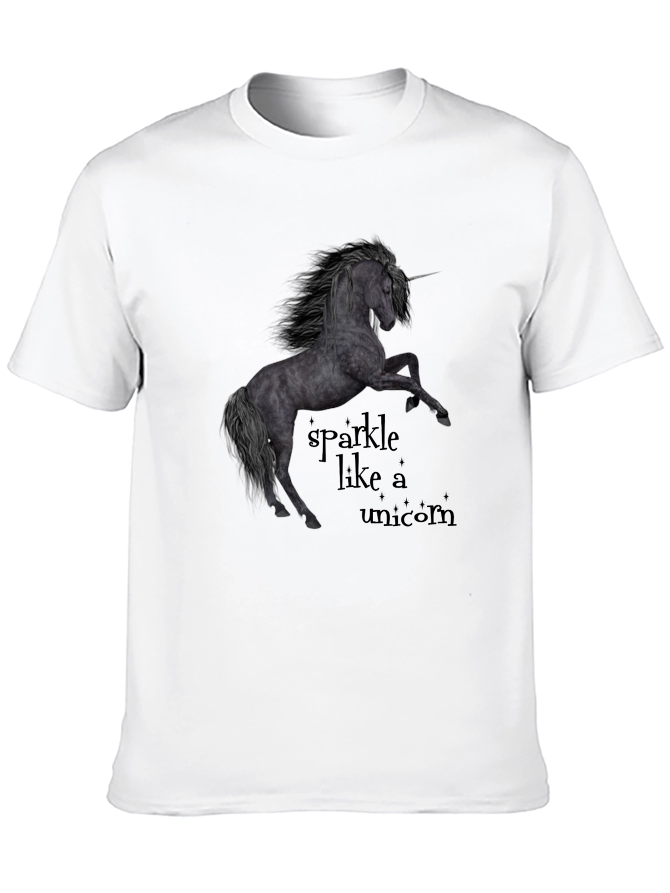 Unicorn Sparkle Black T-Shirt