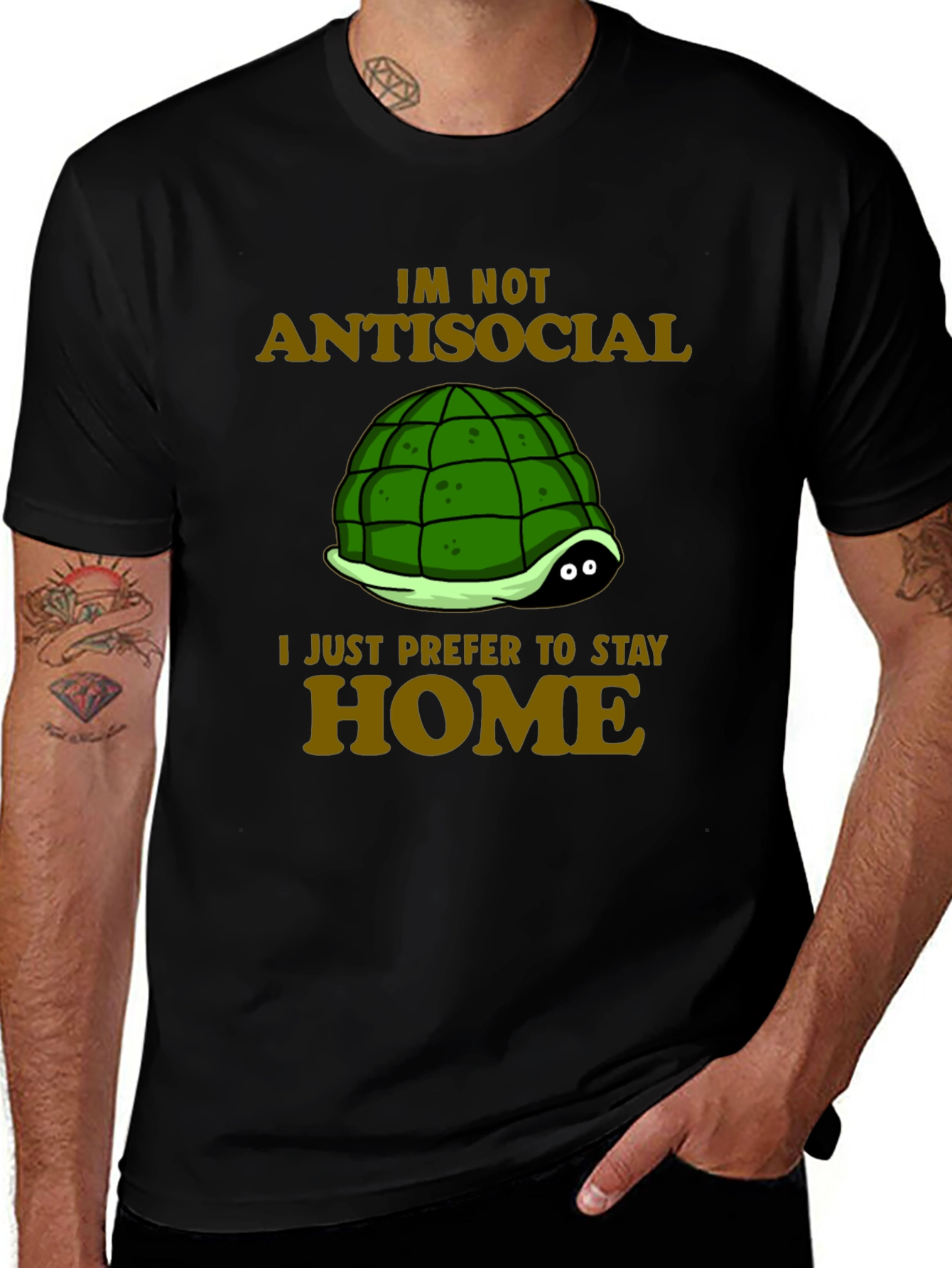 Introvert Turtle T-Shirt - Antisocial Stay Home Humor