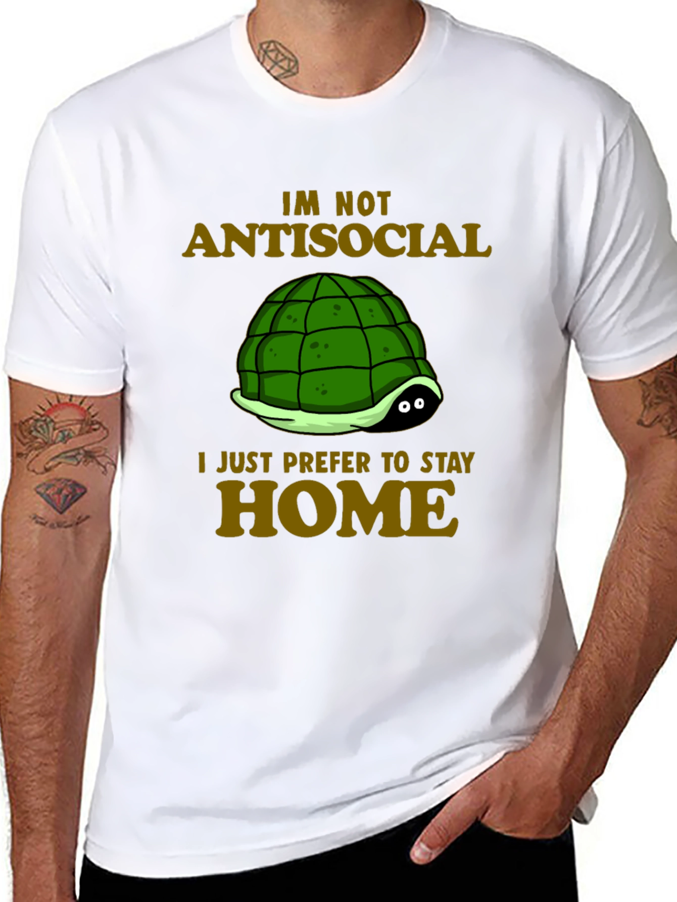 Introvert Turtle T-Shirt - Antisocial Stay Home Humor