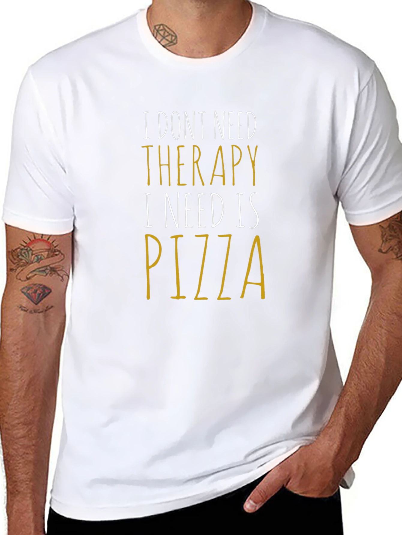 Pizza Therapy Funny Graphic Tee