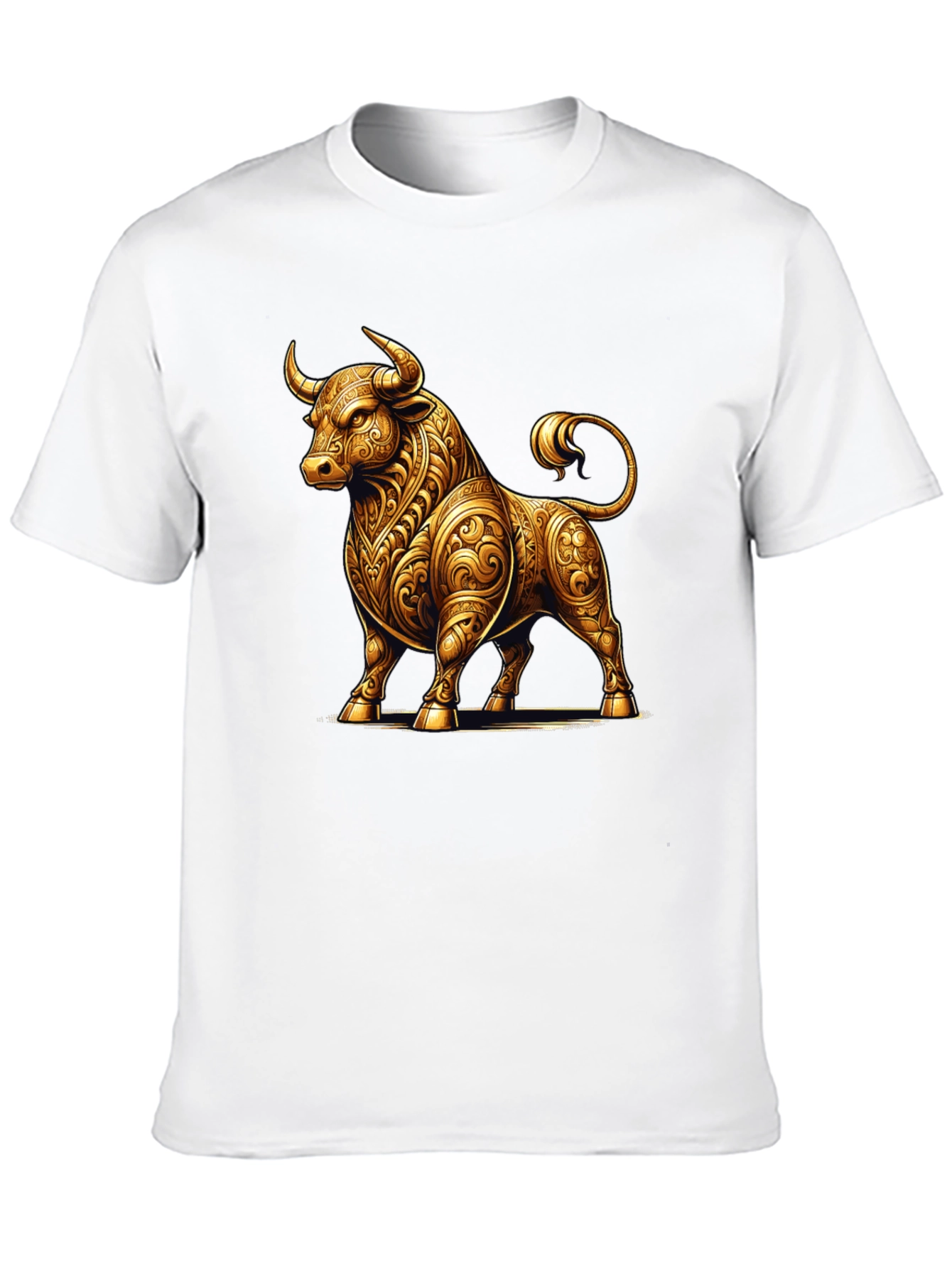 Golden Bull Graphic Tee - Stylish Mens T-Shirt
