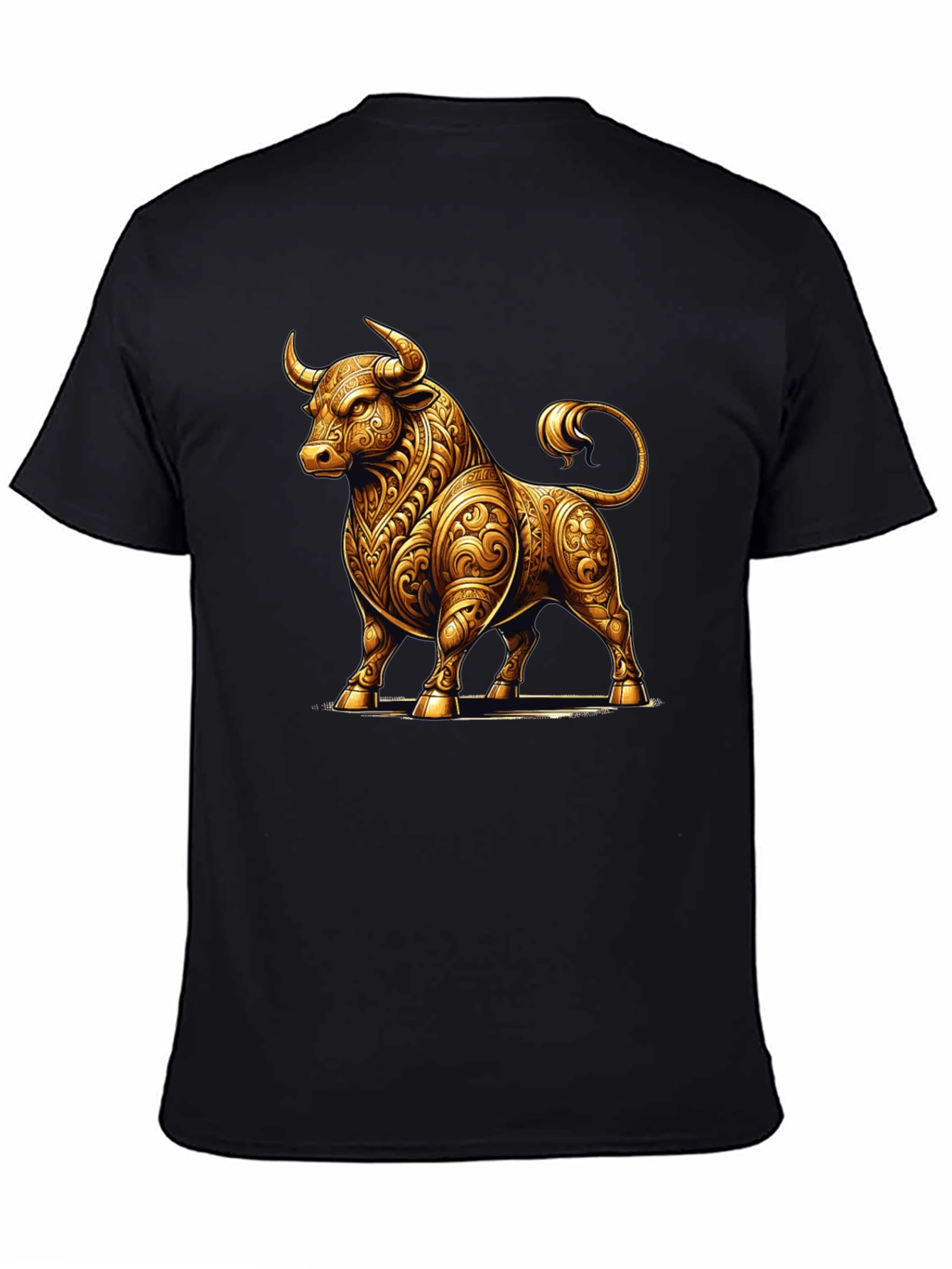 Golden Bull Graphic Tee - Stylish Mens T-Shirt