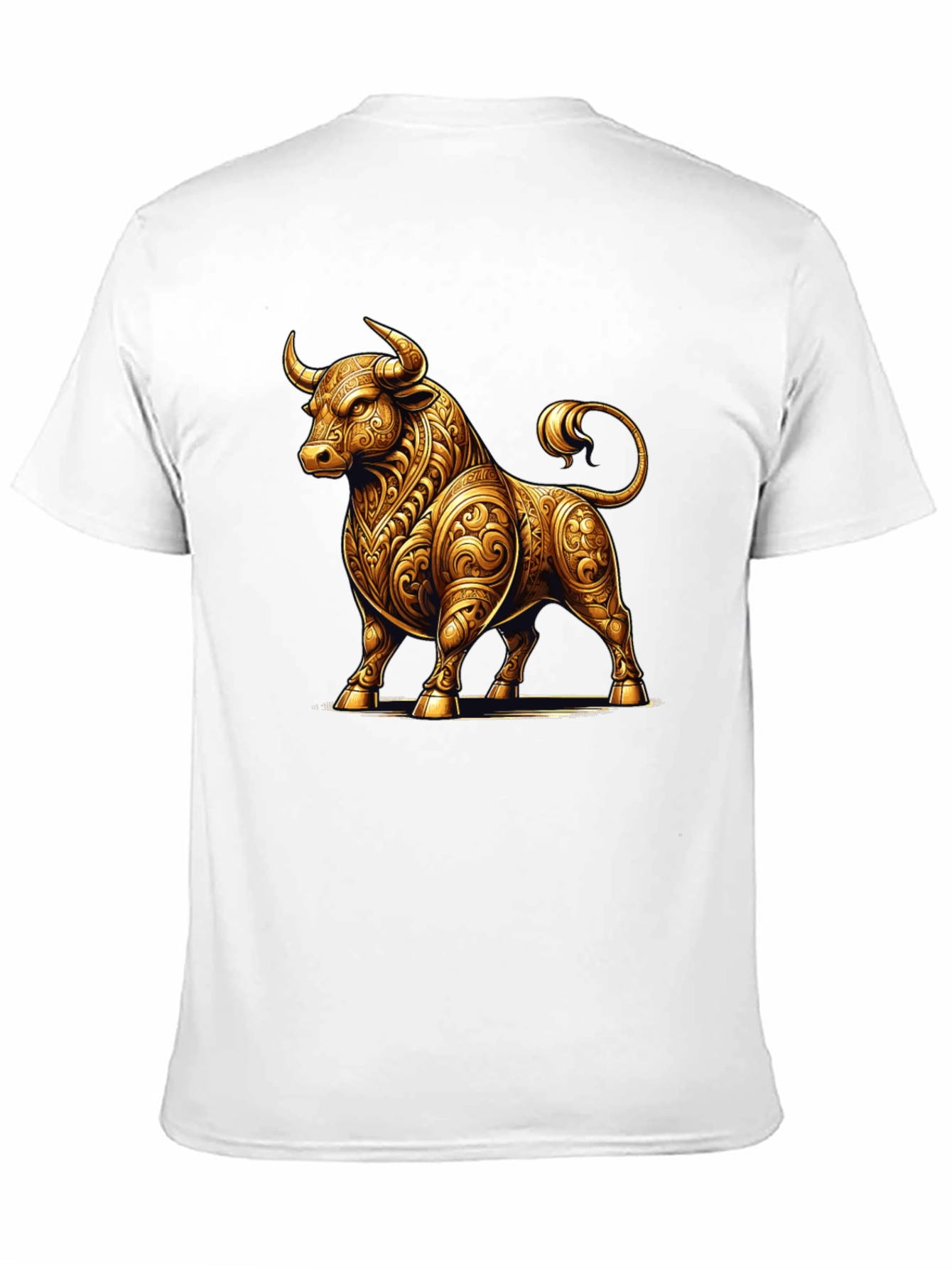 Golden Bull Graphic Tee - Stylish Mens T-Shirt