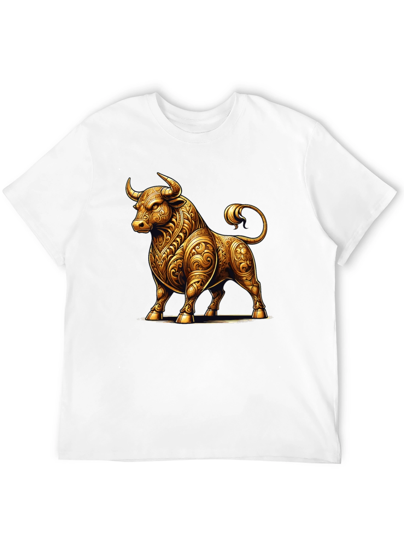 Golden Bull Graphic Tee - Stylish Mens T-Shirt