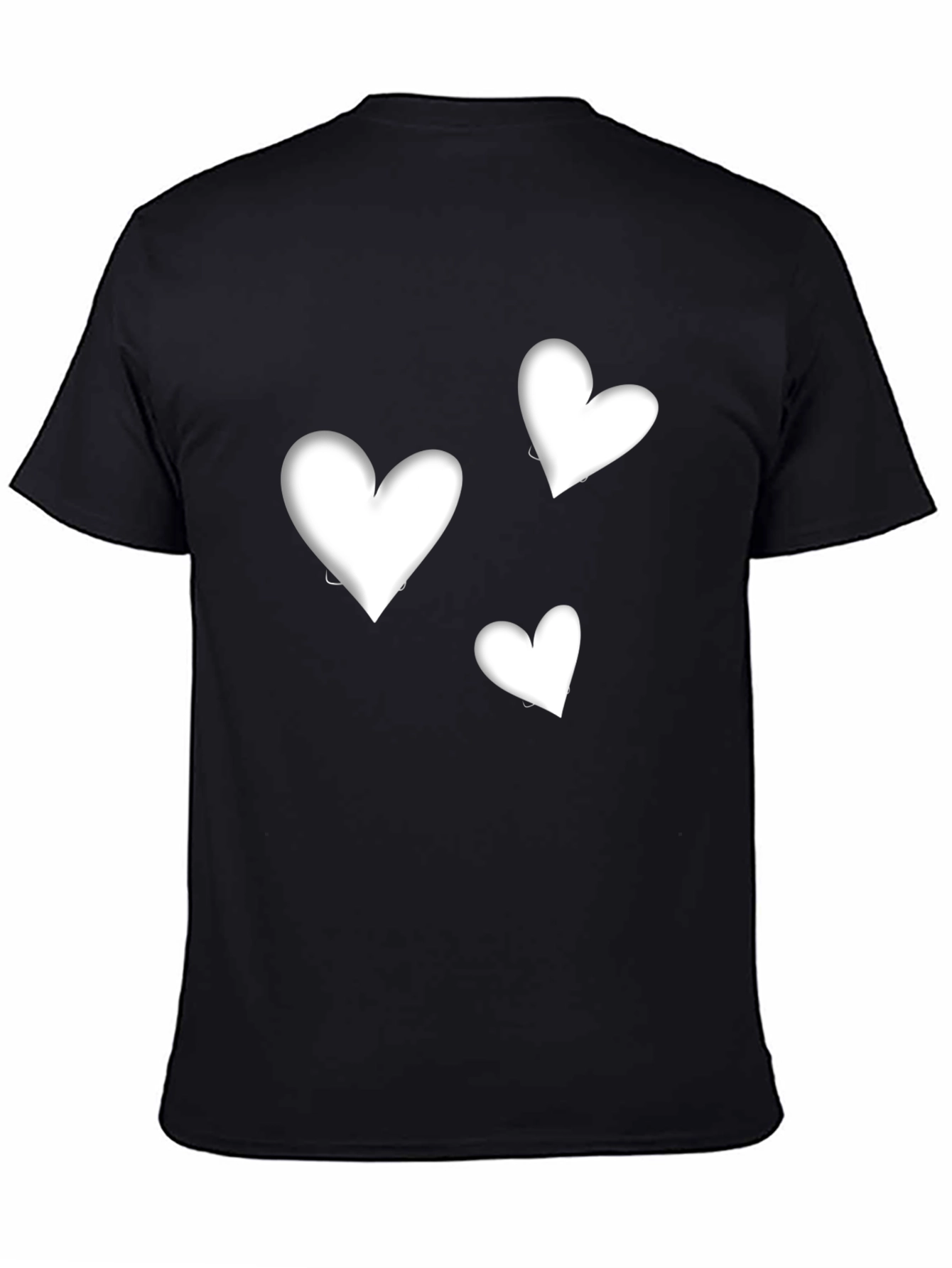 Heart Graphic Black T-Shirt - Stylish Casual Wear