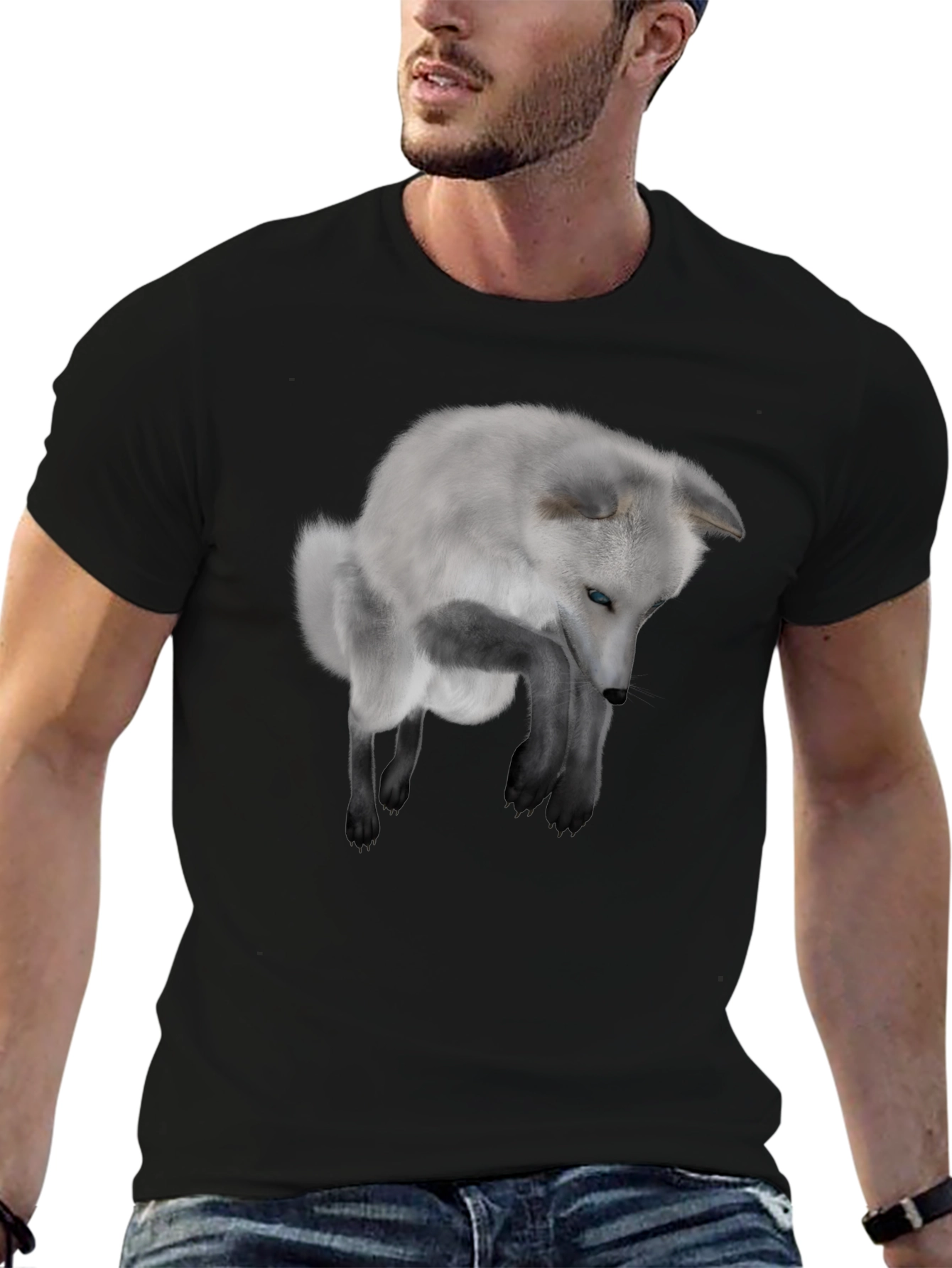 Arctic Fox Graphic Tee - Mens Black T-Shirt