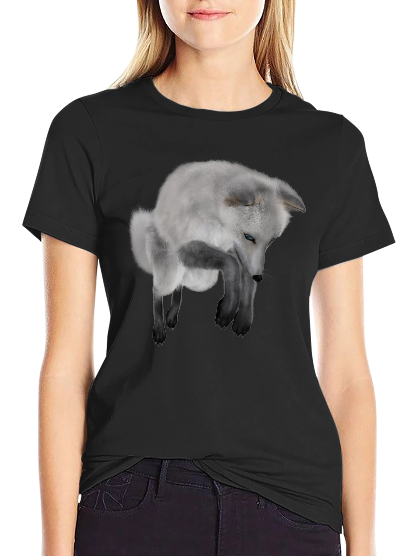 Arctic Fox Graphic Tee - Mens Black T-Shirt