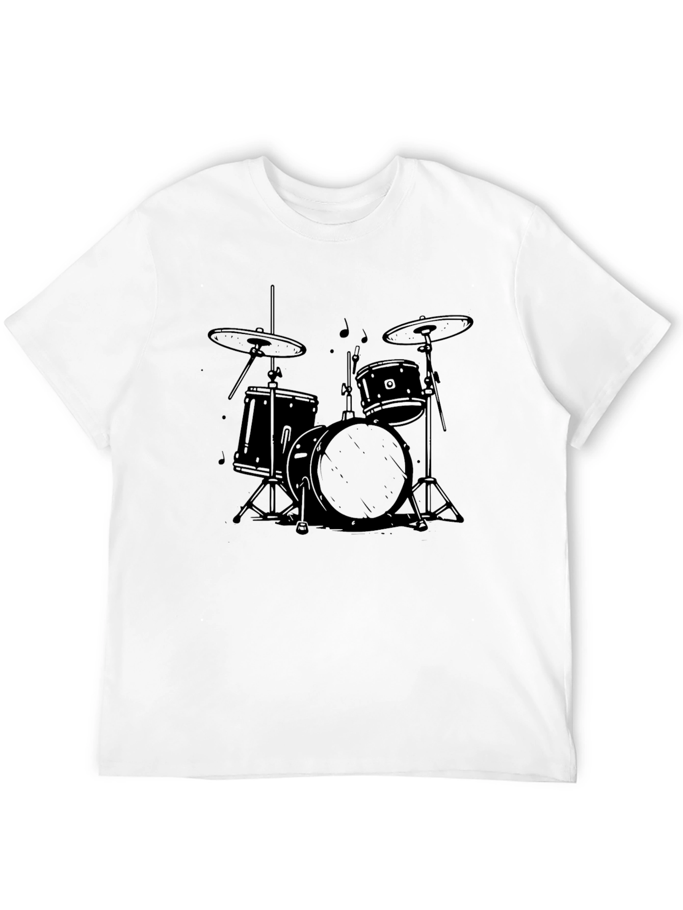 Drum Kit Graphic Tee - Rock and Roll T-Shirt